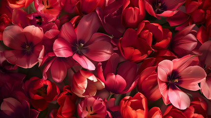 Red Tulip Petals - Close Up Floral Photography