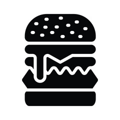 Tasty burger icon, ideal for fast food and delicious designs