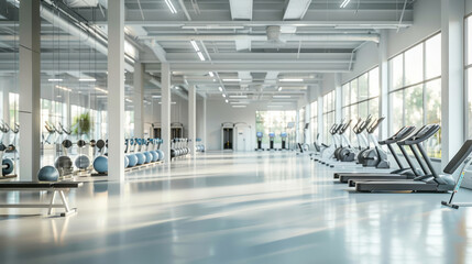 Modern gym interior with equipment