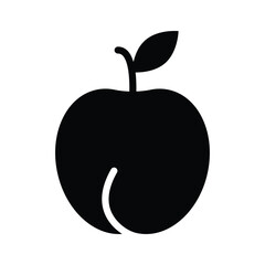 Fresh apple icon, best fruit for healthy lifestyle