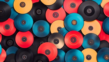 A concept of seamless and colorful vinyls