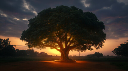 sunrise in the forest