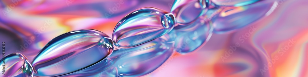 Aufkleber a series of blue spheres are arranged in a line. the spheres are all different sizes and are floatin