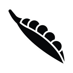Vibrant peas icon showing fresh and green vegetables