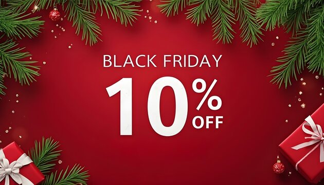 10% off black friday ten percent deal offer background banner header design