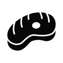 A Juicy and grilled meat cut, steak icon