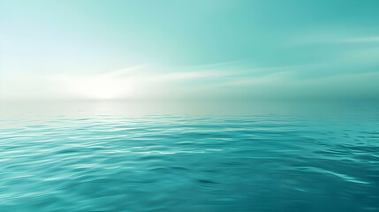 Obraz premium Tranquil Ocean Horizon: Serene Blue Water and Sky