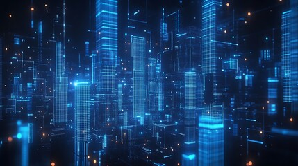 Futuristic Technology: Abstract Digital Interfaces, Data Networks, and AI Conceptual Art