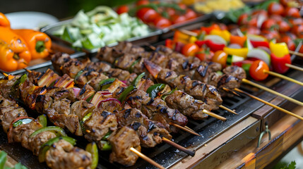 Grilled Meat Skewers with Vegetables - Delicious Summer BBQ