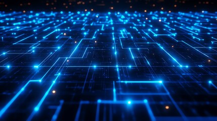 Futuristic Technology: Abstract Digital Interfaces, Data Networks, and AI Conceptual Art