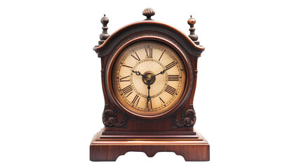 antique clock isolated on white