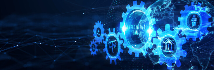 Business, Technology, Internet and network concept. Employment Law. 3d illustration