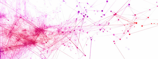 Naklejka premium Delicate Digital Network on White Canvas