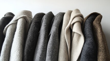 Obraz premium Cozy and Soft Towels in Neutral Tones