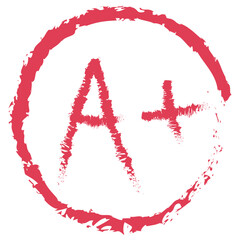 A plus success at test or exam school icon vector illustration concept