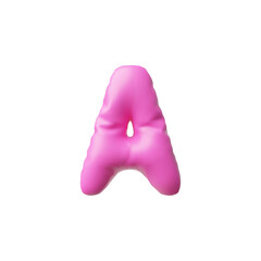 Vector illustration with a 3d vowel letter 