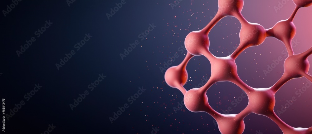 Aufkleber abstract molecule structure on a colorful background