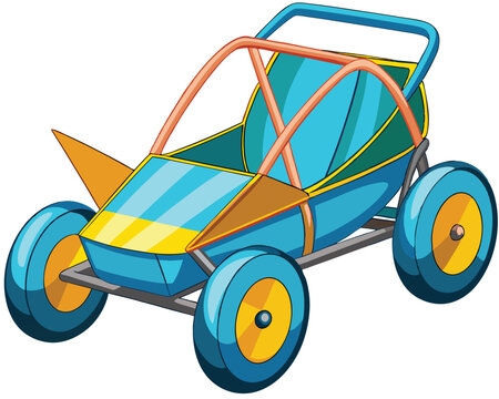 recommend clip art: Buggy sports car vector illustration isolated on a white background
