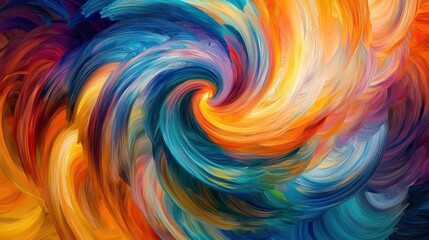 Fototapeta premium vibrant, swirling colors blending together on a canvas, representing the essence of abstract art
