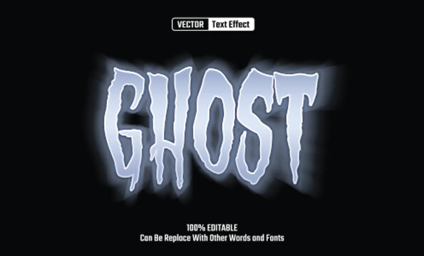 Ghost Editable Vector Text Effect.