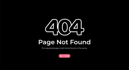 404 Page not found error. Vector layout template