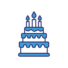 Cake vector icon stock illustration