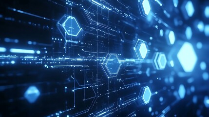 Futuristic Technology: Abstract Digital Interfaces, Data Networks, and AI Conceptual Art