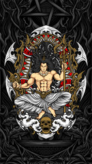 krishna sit on the rock