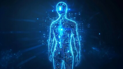 Futuristic Technology: Abstract Digital Interfaces, Data Networks, and AI Conceptual Art