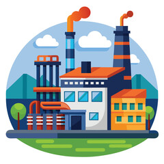 Factory vector illustration isolated on a white background