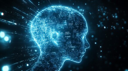 Futuristic Technology: Abstract Digital Interfaces, Data Networks, and AI Conceptual Art