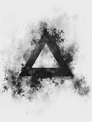 Abstract 3D technology and triangles. Glossy Futuristic Background.