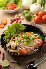 Fresh and Vibrant Vegetable Salad Bowl with Herbs