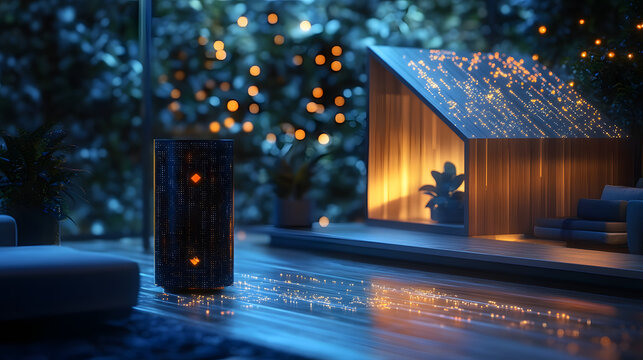 Explore an advanced AI-powered home automation system designed for seamless voice control and real-time adjustments in a modern living environment