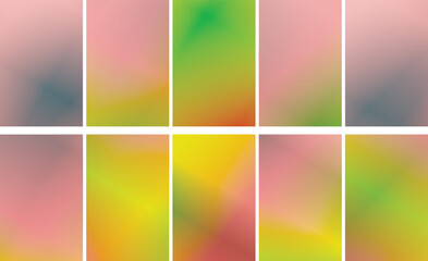 Warm toned holographic iridescent background. Rainbow holographic pattern.Calm colors vector gradient background palette