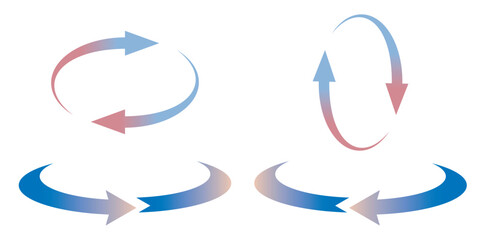 Rotation Arrows Icon, Reload Arrows Set Vector Illustration.	