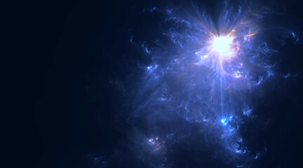 energievoll hell strahlender Stern im Universum, Weltall, Galaxie, funkeln, Sonne, Glühen,...