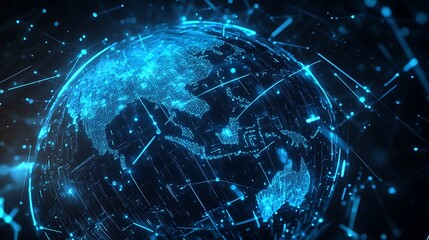 Futuristic Technology: Abstract Digital Interfaces, Data Networks, and AI Conceptual Art