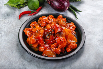 Chinese cuisine - Prawn sweet and sour sauce