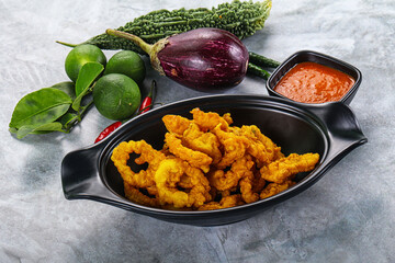 Golden fried squid crispy tempura