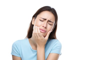 Fototapeta premium Woman experiencing severe toothache