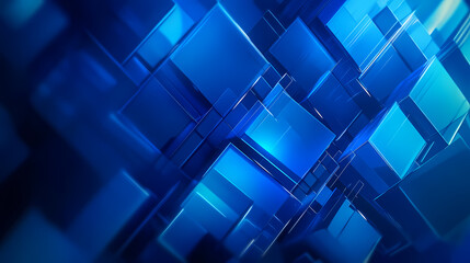 Obraz premium Futuristic blue network with a tech feel