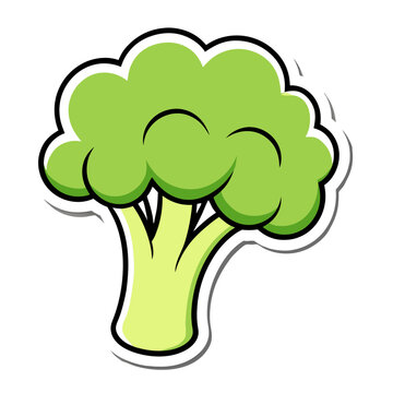 recommend clip art: Sticker design with a broccoli (18)
