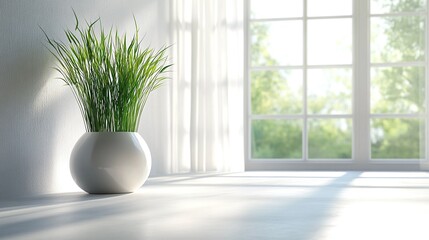 modern bright room with a clean design showcasing wheat grass in a vase perfect for fresh and natural decor ideas in contemporary living spaces and relaxing environments