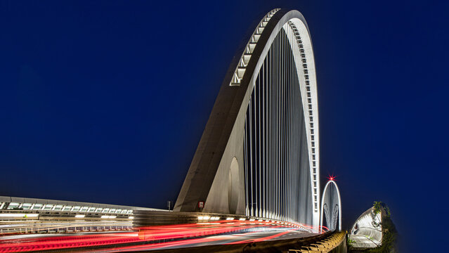 View of a bridge in the  night