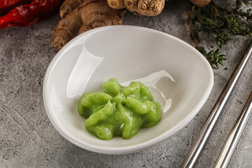 Green organic asian Wasabi seasoning