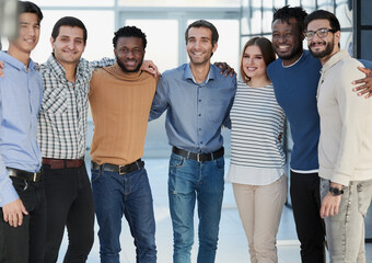 Fototapeta premium Young attractive business - the elite business team