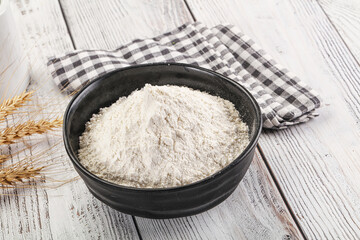 Wheat flour heap for bake
