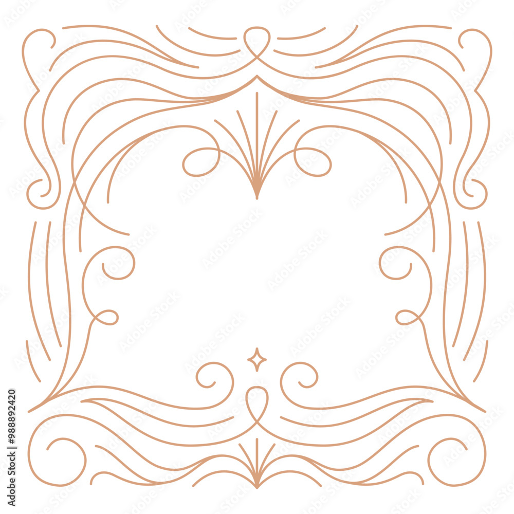 Aufkleber vector design element and illustration in simple linear style - boho arch logo design element and fr