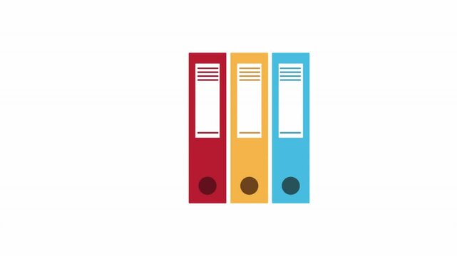 set of color folders for documents